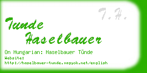 tunde haselbauer business card