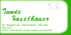 tunde haselbauer business card
